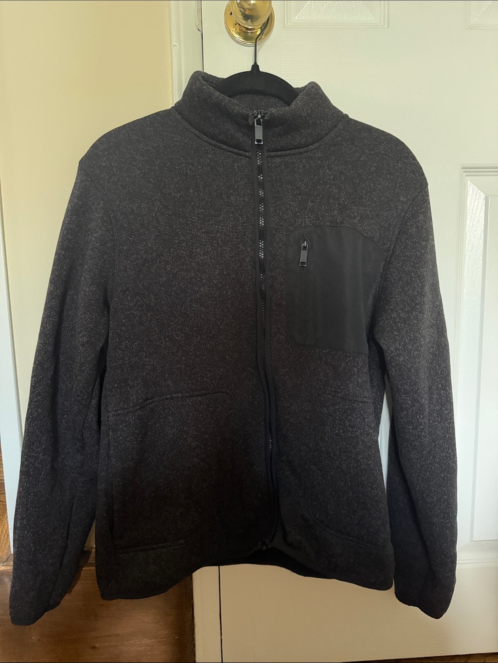 Old Navy Men's Charcoal Zip-Up Sweater Jacket